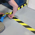Black & Yellow Hazard Safety Floor Tape, 3 inch x 54 feet, Ideal for Walls, Floors, Pipes