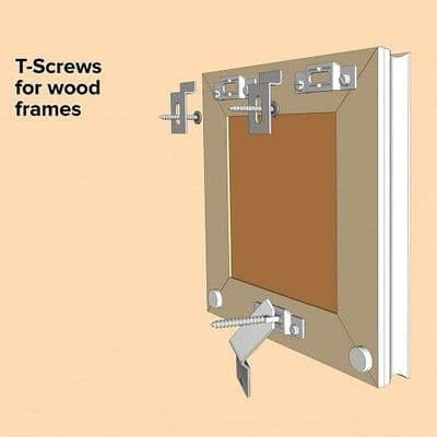 Set 1 Premium Quality Wood Security Hanging for Frame