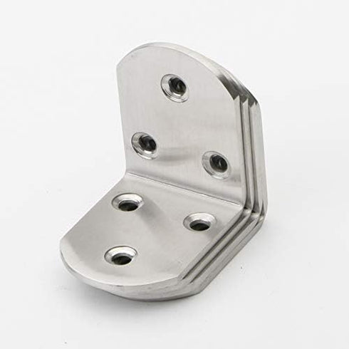 Stainless Steel 90 Degree Right Angle L Brackets, Fastener Corner Braces with Screws, 50mm x 50mm, Pack of 4