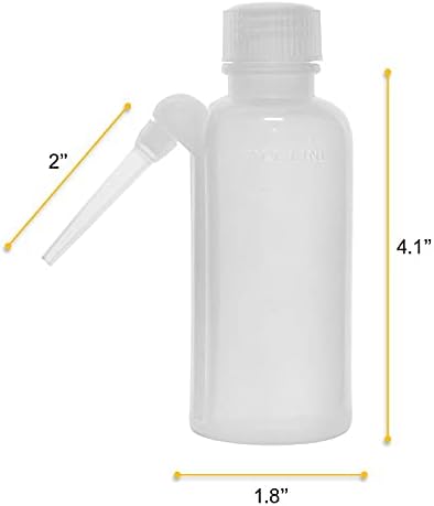 EISCO 125ml Wash Bottle - Polyethylene Translucent Unbreakable with Screw Cap for Liquid Dispensing
