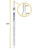 EISCO Serological Pipette, 25ml - Class A, Blue Graduations, Calibrated for Delivery to Jet