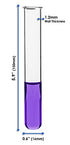 EISCO 48PK Test Tubes, 20ml, Borosilicate 3.3 Glass, 1.2mm Thick Walls, 5.9" Tall