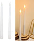 Pssopp 2pcs LED Taper Candles, Flameless Electronic Candle Light for Festivals and Parties