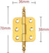 SANCHAKOU 2 Packs 2.75 1.41Inch 2 Packs Cupboard Hinges of * Crown Head Wooden Box Bedside Table Cabinet Door Furniture