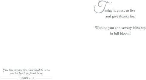 Boxed Christian Anniversary Greeting Cards with Envelopes, Anniversary Blessings, KJV Scripture, Package of 12