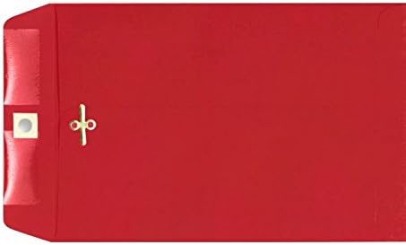 LUXPaper 10 x 13 Open End Envelopes, Ruby Red, Clasp, 80lb. Text, 50 Qty