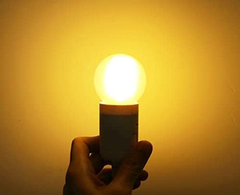 Dimmable E26 Frosted LED Light Bulbs Warm White 2700K, 4W G16.5 Mini Globe 400 lm, 5 Pack