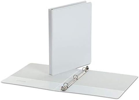 Universal Round Ring Economy Vinyl View Binder, 1/2-Inch Capacity, White (UNV20952PP) by Universal