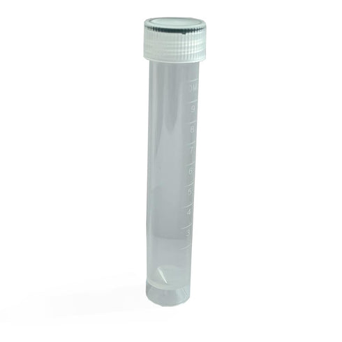10 Piece 10ml Transparent Plastic Vial Tube with Screw Caps, Graduated Leakproof Sample Holder Container