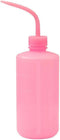 1Pc Plastic Squeeze Bottle, Safety Narrow Mouth Drip Washing Bottle for Tattooing, Eyelash Cleaning, 250 ML Pink