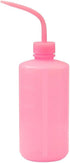 1Pc Plastic Squeeze Bottle, Safety Narrow Mouth Drip Washing Bottle for Tattooing, Eyelash Cleaning, 250 ML Pink