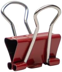 JAM PAPER Colorful Extra Small Binder Clips, 3/5 Inch (15 mm), Red, 30/Pack