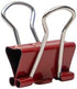 JAM PAPER Colorful Extra Small Binder Clips, 3/5 Inch (15 mm), Red, 30/Pack
