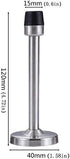 Door Stop 5 Inch Long Stainless Steel Stoppers Brushed Satin Nickel Heavy Duty Rubber for Wall and Door Protection