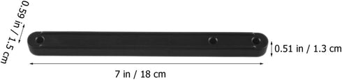 2pcs 180mm PRETYZOOM Black Side Mount Drawer Guide Rails with Furniture Slides for Cabinet, Wardrobe, and Bedside