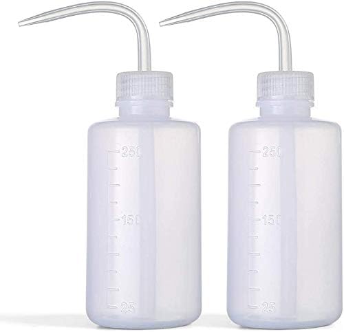 Wash Bottles 2pcs 250ml Safety Wash Bottle, Economy Plastic Squeeze Bottle for Medical Tattoo Supplies