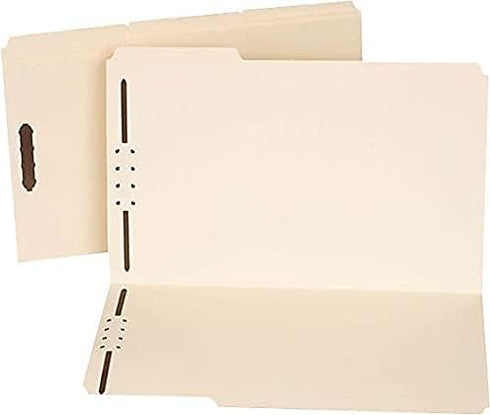 Universal UNV13520 1/3-Cut Tabs Reinforced Top Tab Folders with Fasteners - Legal Size, Manila (50/Box) by Universal