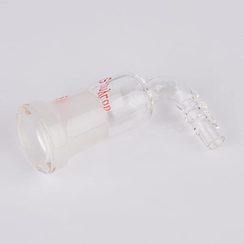 stonylab Borosilicate Glass 90 Degree Vacuum/Inert Gas Adapter, 19/22 Outer Joint for Laboratory Supply