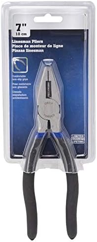 Edward Tools Linesman Pliers - Side Cutting High Leverage Electrical Pliers with close Rivet - Drop Forged Steel - Cuts Copper, Aluminum, Screw - Polished Rust Resistant Finish (1, 7") by Edward Tools