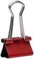 JAM PAPER Colorful Extra Small Binder Clips, 3/5 Inch (15 mm), Red, 30/Pack