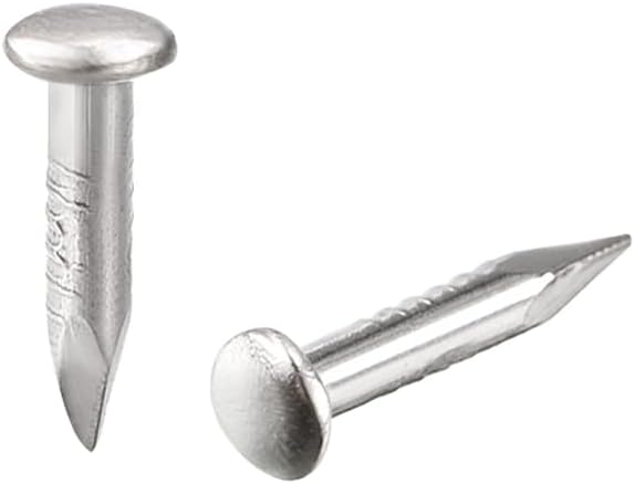 uxcell Small Tiny Hardware Nails Carbon Steel 1.7X9mm for DIY Decorative Wooden Boxes, 500pcs Silver Tone