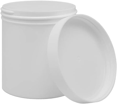 EZY DOSE Ointment Jar and Container, 16 oz Capacity, Leak-Proof, Durable Design, White (Pack of 12)