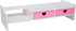 Kawaii Desk Organizer with Drawers, Cute Monitor Riser Stand for PC, Laptop, Printer