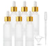 6 Pack Dropper Bottle for Essential Oils, 15ml Empty Liquid Holder with Glass Eye Dropper and Golden Caps