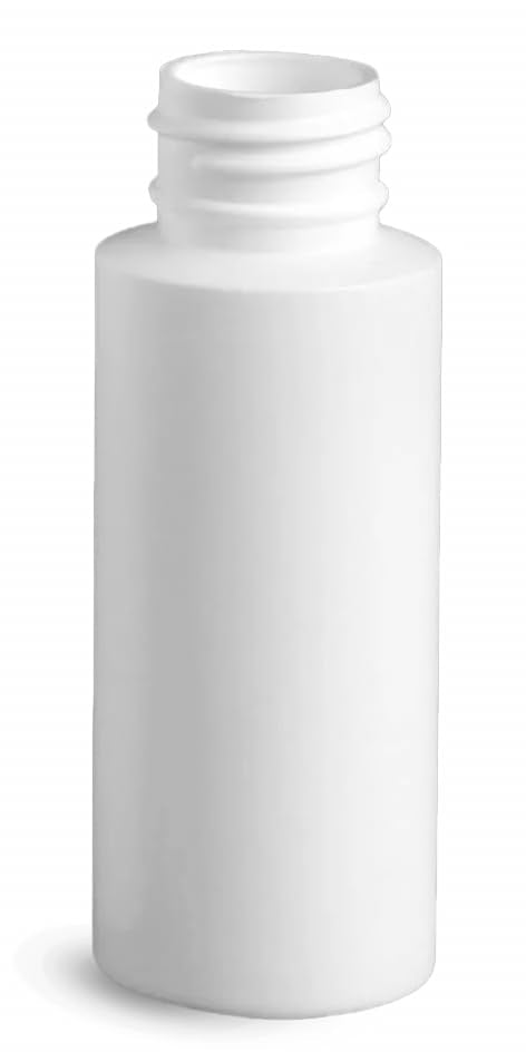 Packaging 2 Oz 24/410 48/Bag, SKS Bottle & Travel Bottles - White HDPE Cylinder Travel Shampoo Bottles with White Disc