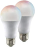 Satco 10W 2700-5000K A19 Medium Base LED Starfish IOT Replacement Lamp (Pack of 2)-4.57 Inches Tall and 2.36 Inches Wide by Satco