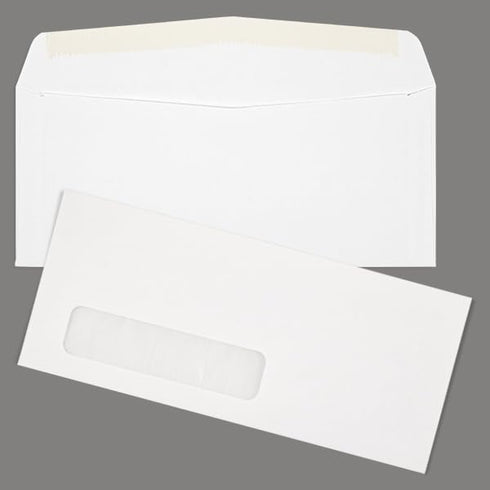 LUXPaper #10 Business Window Envelopes, Machine Insertable, 4 1/8" x 9 1/2", White, 250 Qty
