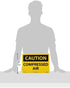 NMC C438RB OSHA Sign, "CAUTION - COMPRESSED AIR", 14" x 10", Rigid Plastic, Black on Yellow