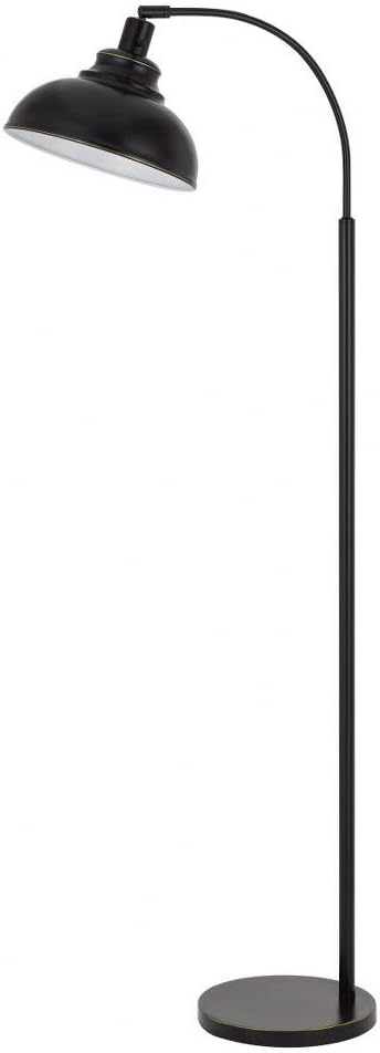 Cal 60W 61.00x23.50x11.00, BO-2964FL-DB Dijon Adjustable Metal Floor lamp with Weight Base and on Off Socket Switch
