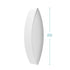 stonylab Magnetic Stir Bar, 5-Pack 50 mm Laboratory Stir Plate Bar PTFE-Coated Stir Bar Set Magnetic Stirring Bars White Stir Mixer for Stirrers, Olive Shape, 5 PK