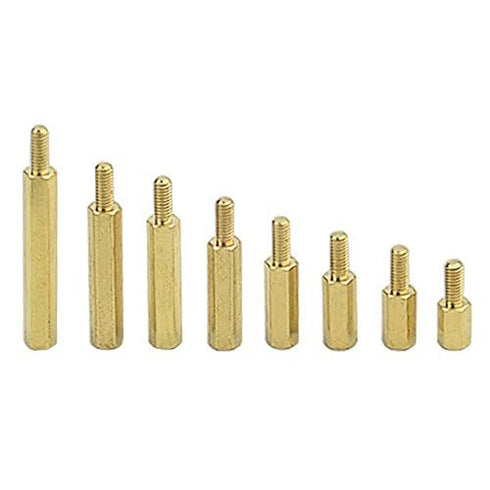 XINGYHENG 280pcs M2.5 Brass Male-Female Spacer Standoff Screw Nut Assortment Kit with Stainless Steel Screws