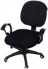 Smiry Stretch Jacquard Office Computer Chair Covers - Removable Washable Universal Desk Slipcovers in Black