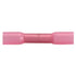 Butt Splice Connector Heat Shrinkable Insulated, BHT1.25, 0.5-1.5mm² (22-16 AWG), Electrical Cable Crimp Tube, Red, 50