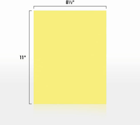 LUXPaper 8.5" x 11" Paper | Letter Size | Pastel Canary Yellow | 60lb. Text | 500 Qty