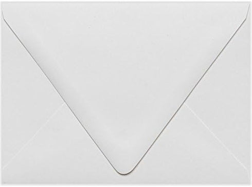 LUXPaper A6 Contour Flap Invitation Envelopes - 4 3/4" x 6 1/2" - White - 80lb. Text - 50 Qty