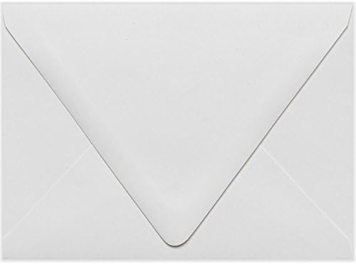 LUXPaper A6 Contour Flap Invitation Envelopes - 4 3/4" x 6 1/2" - White - 80lb. Text - 50 Qty