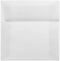 LUXPaper Square Invitation Envelopes - Clear Translucent - 5 1/2" x 5 1/2" - Peel & Press - 50 Qty