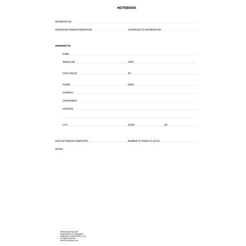 BookFactory Blue Engineering Notebook, 240 Pages, 8 7/8" x 11 1/4", Blue Cover