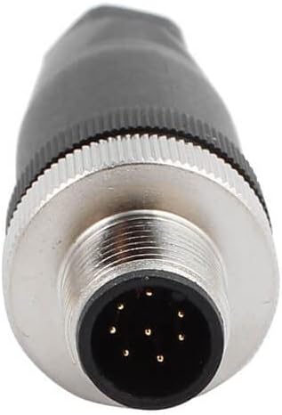 2 Pcs Field Wireable Connector M12 8 Pin Male Assembly Cable Plug, 180° Straight Male Type Plug