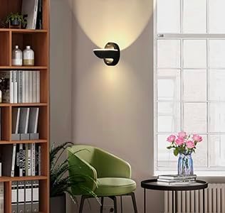 10W 4 Set YIFONTIN LED Wall Light Modern Bowl Sconce Up Down Moon Warm Lamp Pieces for Bedroom Living Room Porch Nook