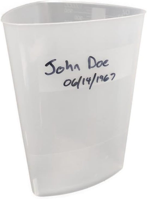Plastic Graduated Triangular Intake Output Container, 5 Pack 32 oz Laboratory Beaker for Measuring