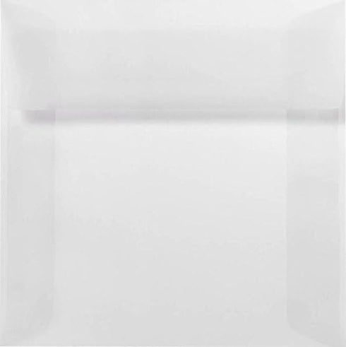 LUXPaper Square Invitation Envelopes | 9" x 9" | Clear Translucent | 30lb. Text | 50 Qty