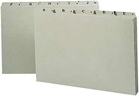 Smead 52376 100% Recycled Pressboard File Guides, Legal Size, Gray/Green, Set of 25