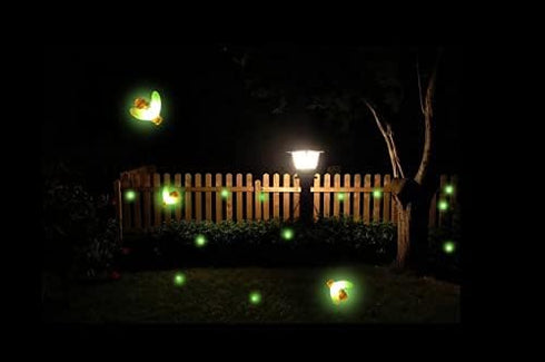 Wskvlcg 9 (2 Pack) Solar Powered Firefly Lights, LED Automated Pulsating String Chasing Firefly Lights Lantern Solar
