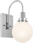 11.5 Inch 1 11.5x9x5.75 Kichler Hex Light Wall Sconce with Opal Glass in Chrome