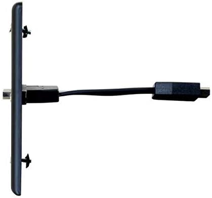 C2G (39878) HDMI Pass Through Single Gang Electrical Distribution Wall Plate Black